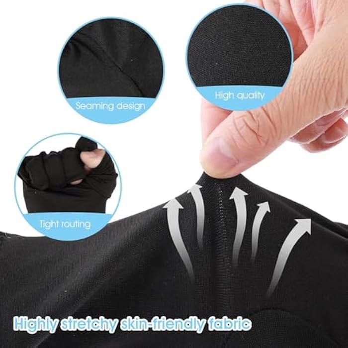1 Pairs Shield Glove Gel Manicures Glove Anti UV Fingerless - Protect Hands from UV Light Lamp Manicure Dryer - Image 3